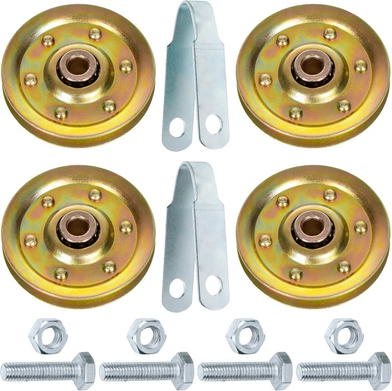 Granatan Heavy Duty Garage Door 3" Pulley Kits, 3/8" Arbor 200LB Load, Complete Hardware Included - Image 1